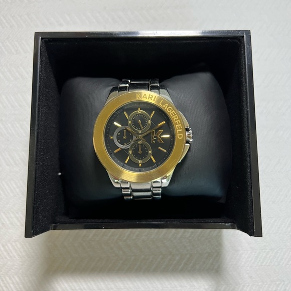 Black/Gold Karl Lagerfeld Watch - Picture 2 of 5
